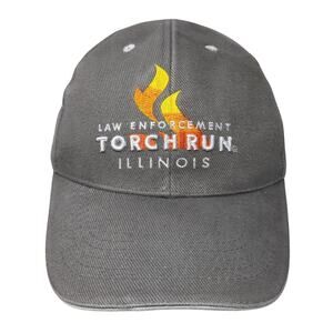 Law Enforcement Torch Run Illinois 2012 U.S. Flag Baseball Cap Gray One Size